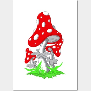 Red toadstool Posters and Art